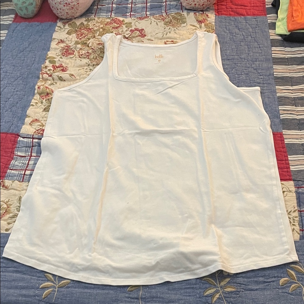Belle by Kim Gravel Classic White & Black Tank Tops